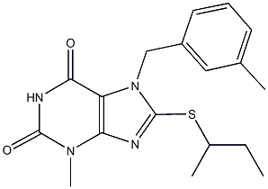 8-(sec-butylsulfanyl)-3-methyl-7-(3-methylbenzyl)-3,7-dihydro-1H-purine-2,6-dione