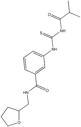 3-{[(isobutyrylamino)carbothioyl]amino}-N-(tetrahydro-2-furanylmethyl)benzamide