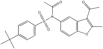 N-acetyl-N-(3-acetyl-2-methyl-1-benzofuran-5-yl)-4-tert-butylbenzenesulfonamide