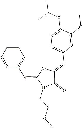 5-(4-isopropoxy-3-methoxybenzylidene)-3-(2-methoxyethyl)-2-(phenylimino)-1,3-thiazolidin-4-one