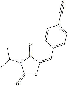 4-[(3-isopropyl-2,4-dioxo-1,3-thiazolidin-5-ylidene)methyl]benzonitrile