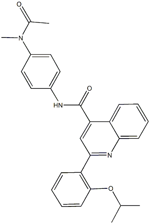 N-{4-[acetyl(methyl)amino]phenyl}-2-(2-isopropoxyphenyl)-4-quinolinecarboxamide Structure