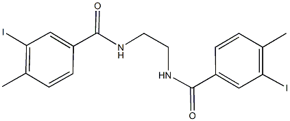 3-iodo-N-{2-[(3-iodo-4-methylbenzoyl)amino]ethyl}-4-methylbenzamide Struktur