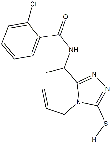 N-[1-(4-allyl-5-sulfanyl-4H-1,2,4-triazol-3-yl)ethyl]-2-chlorobenzamide Structure