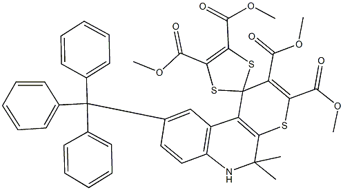 tetramethyl 5',5'-dimethyl-9'-trityl-5',6'-dihydrospiro[1,3-dithiole-2,1'-(1'H)-thiopyrano[2,3-c]quinoline]-2',3',4,5-tetracarboxylate
