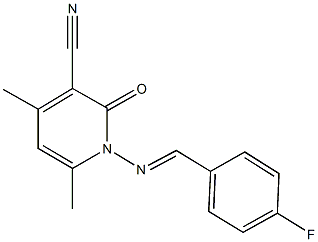 1-[(4-fluorobenzylidene)amino]-4,6-dimethyl-2-oxo-1,2-dihydropyridine-3-carbonitrile
