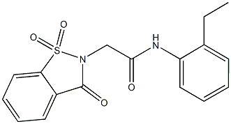 2-(1,1-dioxido-3-oxo-1,2-benzisothiazol-2(3H)-yl)-N-(2-ethylphenyl)acetamide