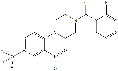 1-(2-fluorobenzoyl)-4-[2-nitro-4-(trifluoromethyl)phenyl]piperazine