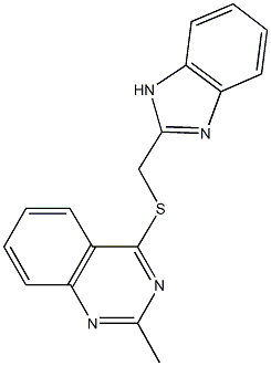 1H-benzimidazol-2-ylmethyl 2-methyl-4-quinazolinyl sulfide