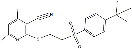 2-({2-[(4-tert-butylphenyl)sulfonyl]ethyl}sulfanyl)-4,6-dimethylnicotinonitrile