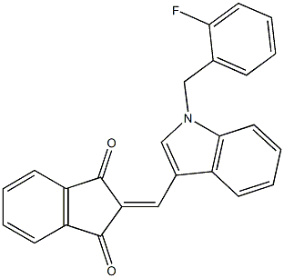 2-{[1-(2-fluorobenzyl)-1H-indol-3-yl]methylene}-1H-indene-1,3(2H)-dione