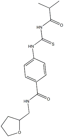 4-{[(isobutyrylamino)carbothioyl]amino}-N-(tetrahydro-2-furanylmethyl)benzamide Structure