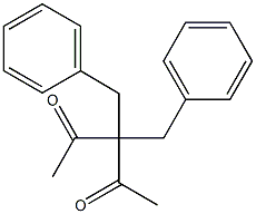 3,3-ジベンジル-2,4-ペンタンジオン 化学構造式