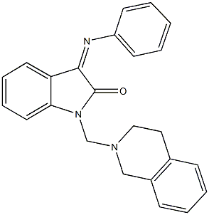 1-(3,4-dihydro-2(1H)-isoquinolinylmethyl)-3-(phenylimino)-1,3-dihydro-2H-indol-2-one