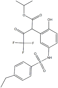 isopropyl 2-(5-{[(4-ethylphenyl)sulfonyl]amino}-2-hydroxyphenyl)-4,4,4-trifluoro-3-oxobutanoate