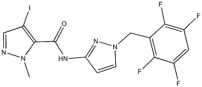 4-iodo-1-methyl-N-[1-(2,3,5,6-tetrafluorobenzyl)-1H-pyrazol-3-yl]-1H-pyrazole-5-carboxamide
