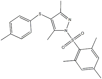 1-(mesitylsulfonyl)-3,5-dimethyl-4-[(4-methylphenyl)sulfanyl]-1H-pyrazole