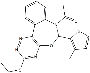 7-acetyl-6-(3-methyl-2-thienyl)-6,7-dihydro[1,2,4]triazino[5,6-d][3,1]benzoxazepin-3-yl ethyl sulfide
