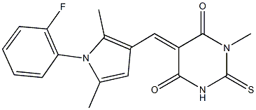 5-{[1-(2-fluorophenyl)-2,5-dimethyl-1H-pyrrol-3-yl]methylene}-1-methyl-2-thioxodihydro-4,6(1H,5H)-pyrimidinedione