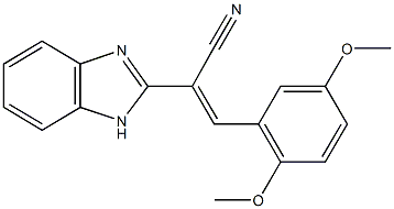 2-(1H-benzimidazol-2-yl)-3-(2,5-dimethoxyphenyl)acrylonitrile Structure