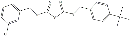 2-[(4-tert-butylbenzyl)sulfanyl]-5-[(3-chlorobenzyl)sulfanyl]-1,3,4-thiadiazole