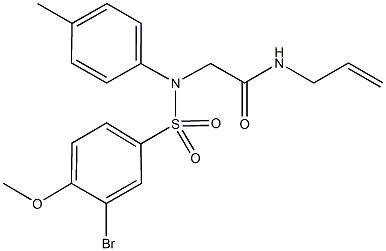 N-allyl-2-{[(3-bromo-4-methoxyphenyl)sulfonyl]-4-methylanilino}acetamide