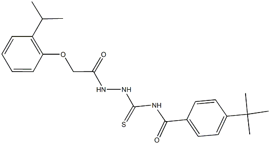 4-tert-butyl-N-({2-[(2-isopropylphenoxy)acetyl]hydrazino}carbothioyl)benzamide
