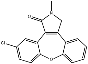 11-氯-2,3-二氢-2-甲基-1H-二苯并[2,3:6,7]氧杂卓并[4,5-C]吡咯-1-酮, 1012884-46-6, 结构式
