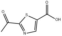 2-アセチル-1,3-チアゾール-5-カルボン酸 化学構造式