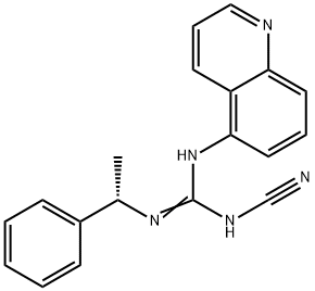 1-CYANO-2-[(1S)-1-PHENYLETHYL]-3-QUINOLIN-5-YLGUANIDINE, 1125758-85-1, 结构式
