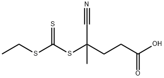 4-シアノ-4-(エチルチオカルボノチオイルチオ)吉草酸 化学構造式