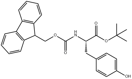 N-[芴甲氧羰基]-L-酪氨酸叔丁酯 结构式