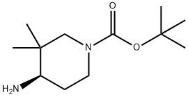 (R)-4-Amino-3,3-dimethyl-piperidine-1-carboxylic acid tert-butyl ester Structure