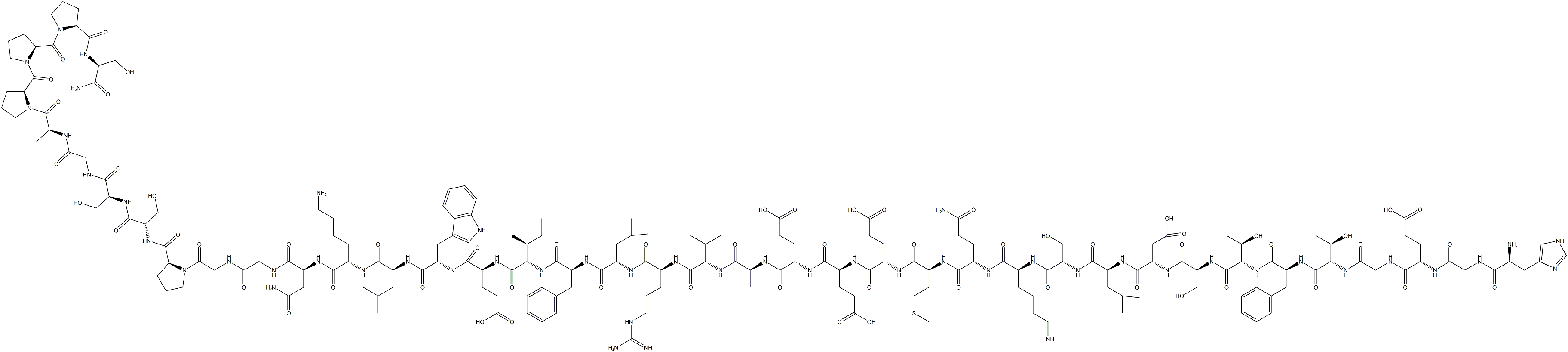 艾塞那肽 结构式