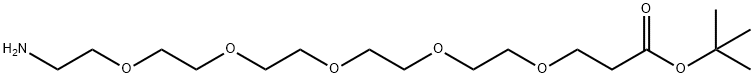 氨基-四聚乙二醇-丙酸叔丁酯 结构式