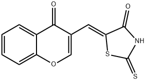 (5Z)-5-[(4-oxo-4H-chromen-3-yl)methylidene]-2-sulfanylidene-1,3-thiazolidin-4-one Structure