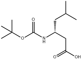 (R)-N-BOC-3-氨基-5-甲基己酸 结构式