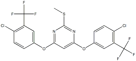 4,6-bis[4-chloro-3-(trifluoromethyl)phenoxy]-2-(methylsulfanyl)pyrimidine