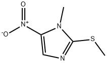 1-甲基-2-甲硫基-5-硝基-1H-咪唑 结构式