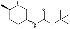 N-[(3R,6R)-6-methylpiperidin-3-yl]carbamic acid tert-butyl ester Structure