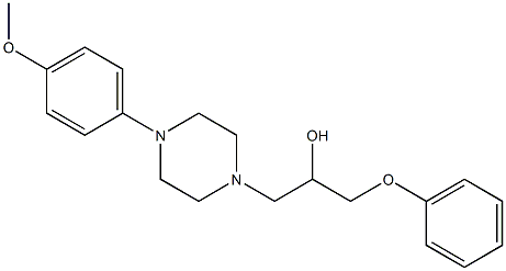 1-(4-(4-甲氧基苯基)哌嗪-1-基)-3-苯氧基丙-2-醇 结构式
