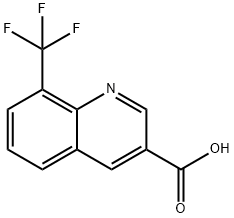 8-(トリフルオロメチル)キノリン-3-カルボン酸 化学構造式