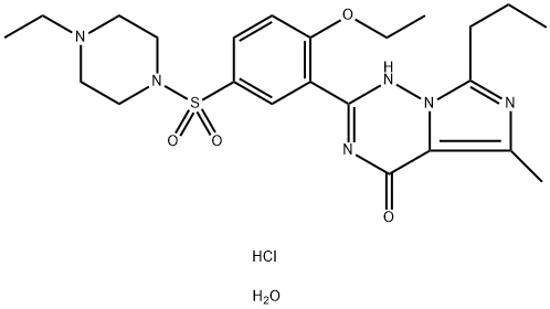 盐酸瓦地那非三水合物, 330808-88-3, 结构式