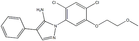 1-[2,4-dichloro-5-(2-methoxyethoxy)phenyl]-4-phenyl-1H-pyrazol-5-amine
