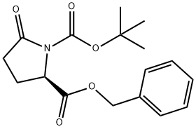 N-叔丁氧羰基-D-焦谷氨酸苄酯 结构式