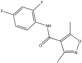 4-Isoxazolecarboxamide,N-(2,4-difluorophenyl)-3,5-dimethyl-(9CI) Structure