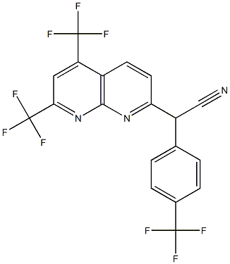 1,8-Naphthyridine-2-acetonitrile,5,7-bis(trifluoromethyl)-alpha-[4-(trifluoromethyl)phenyl]-(9CI) Structure