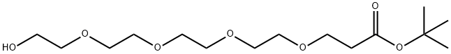 HYDROXY-DPEG®₄-T-BUTYL ESTER 化学構造式