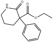 2-オキソ-3-フェニルピペリジン-3-カルボン酸エチル 化学構造式
