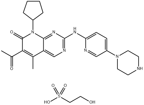 帕布昔利布羟乙基磺酸盐, 827022-33-3, 结构式